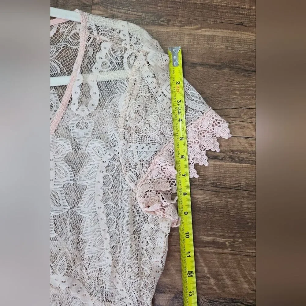 Torrid Blush/peach Lace Maxi Dress